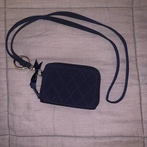 Navy Lanyard and ID Wallet